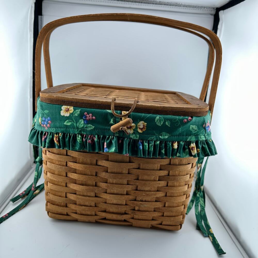 Longaberger 1990 Hostess Brown Remembrance Basket Liner Set Medium